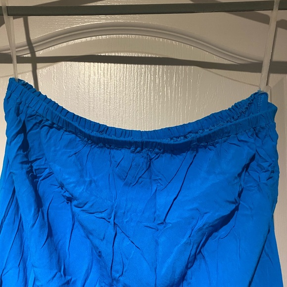 elan - Long Blue Strapless Maxi Dress - Picture 6 of 12